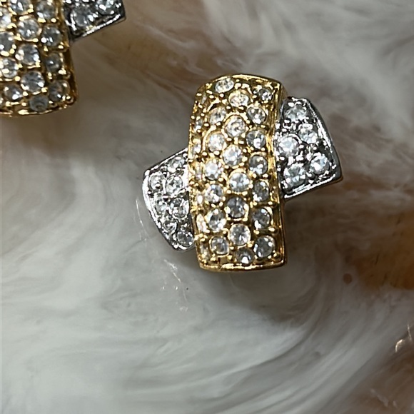 🖤14K gold post “X” design earrings - Picture 15 of 17